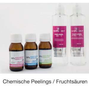 Fruchtsäure Peeling - chemisches Peeling mit Mandelsäure-Peeling, Milchsäure-Peeling oder Brenztraubensäure-Peeling (pyruvic acid)