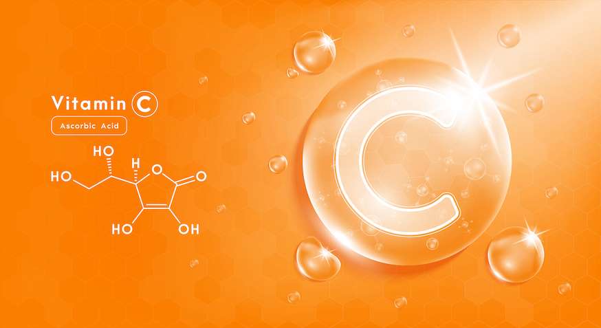 Chemische Formel von Vitamin C