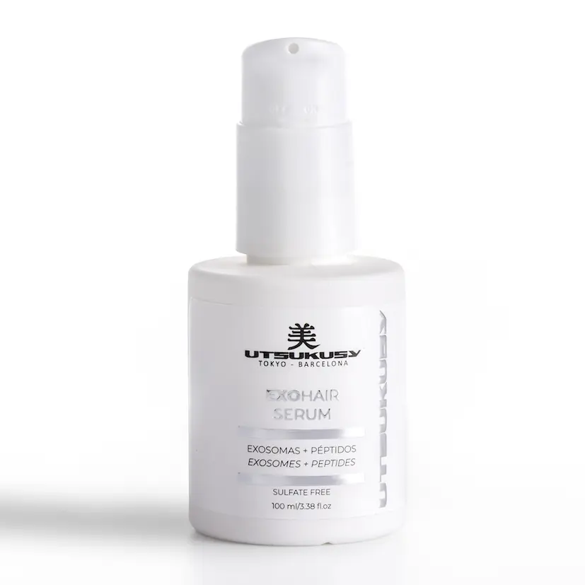 Leave-in Haarserum ExoHair von Utsukusy Cosmetics mit Kurkuma-Exosomen, Peptiden, Aminosäuren & Panthenol